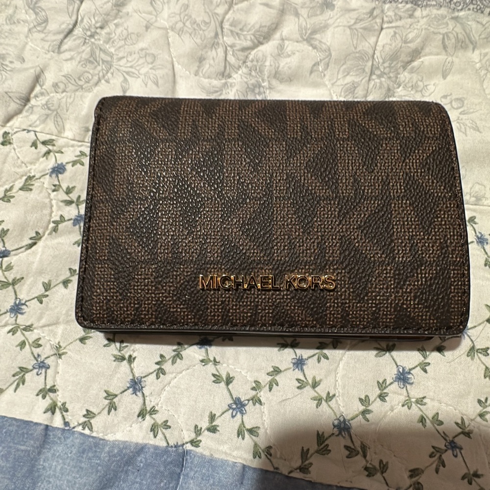 Michael Kors Dark Brown Logo Wallet